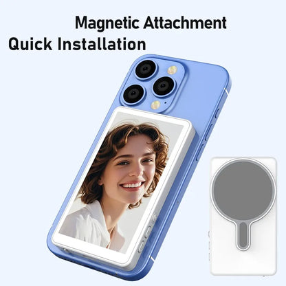 Custom Logo Wireless Selfie Screen Mirror Charger Accessory Display Live Streaming Rear Camera Magnetic Rear Selfie Stick PX-X40